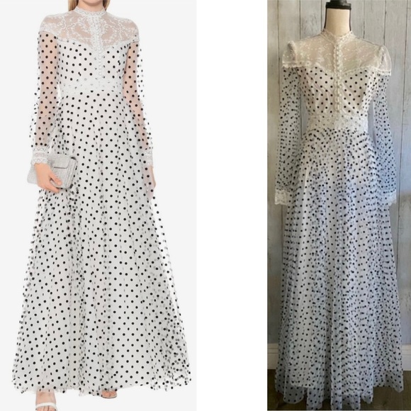 Rose Velvet Dotted tulle gown - Picture 1 of 13